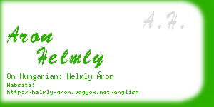 aron helmly business card